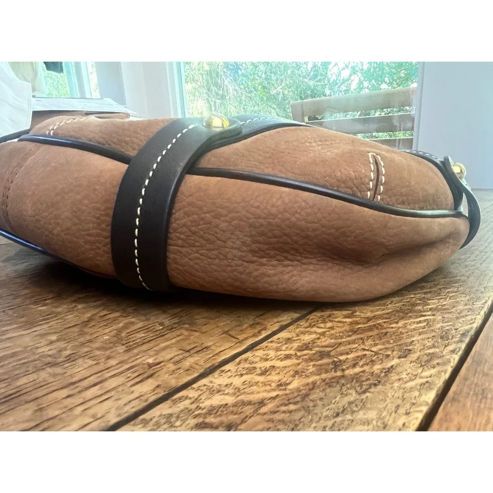 Hayden Panettiere X Dooney & Bourke brown and leather suede hobo bag 2008